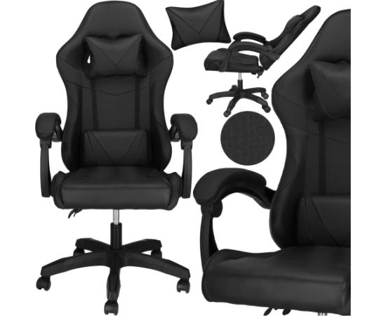 Офисное кресло Springos HF0035, чёрное, экокожа