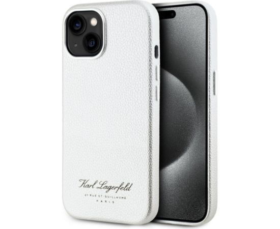 Karl Lagerfeld -  Karl Lagerfeld Grained PU Hotel RSG Case for iPhone 15 Grey
