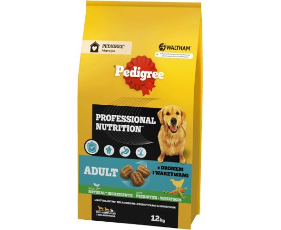 PEDIGREE Professional Nutrition Adult with poultry and vegetables, medium and large breeds - dry dog food - 12kg