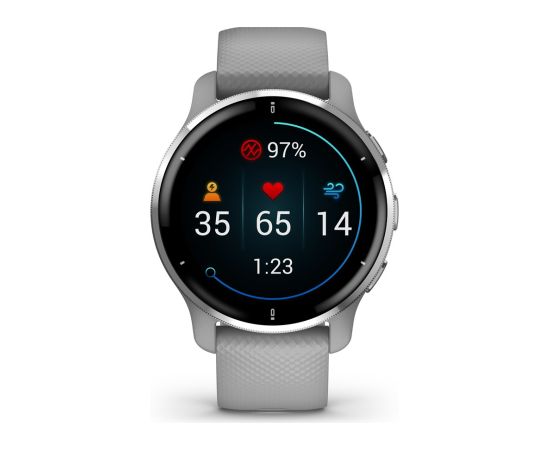 Garmin Venu 2 Plus GPS 3.3 cm (1.3") AMOLED 43 mm Digital 416 x 416 pixels Touchscreen Grey, Silver Wi-Fi GPS (satellite)