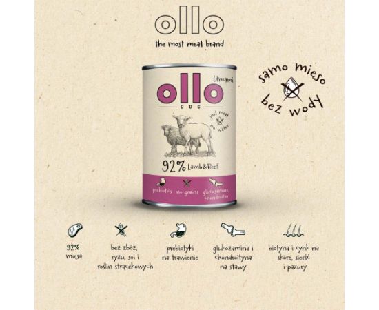 OLLO Umami Lamb and beef - wet dog food - 850g