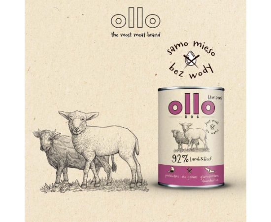 OLLO Umami Lamb and beef - wet dog food - 850g