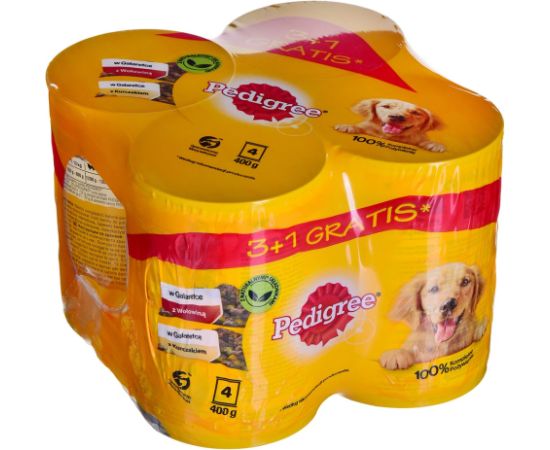 PEDIGREE Beef and chicken with jelly - Wet dog food - 4x400 g