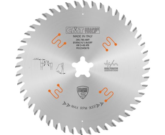Universālais griešanas disks CMT 285; 190X2,2X20; Z28; 8°