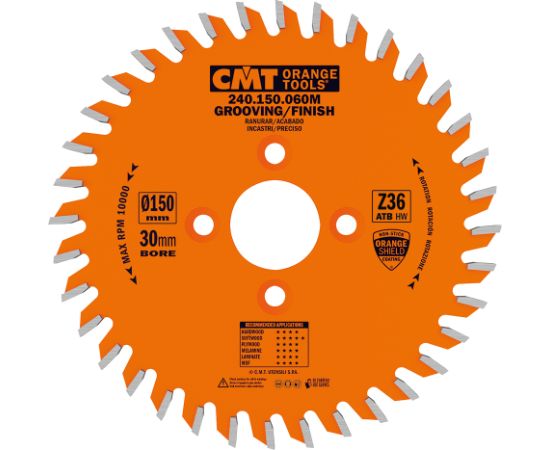 Rievu griešanas diski CNC iekārtām CMT 240.150.060M; 150X32,2X30; Z36