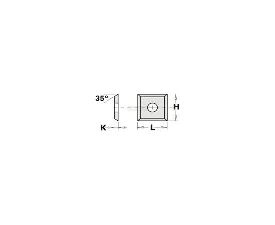 Ēveles asmeņi CMT 790.105.03; 10,5x10,5x1,5 mm; HWM; 1 gab.