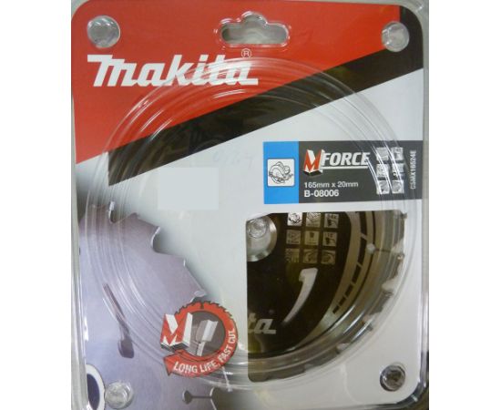 Griešanas disks kokam Makita MFORCE; 165x2x20,0 mm; Z24; 15°