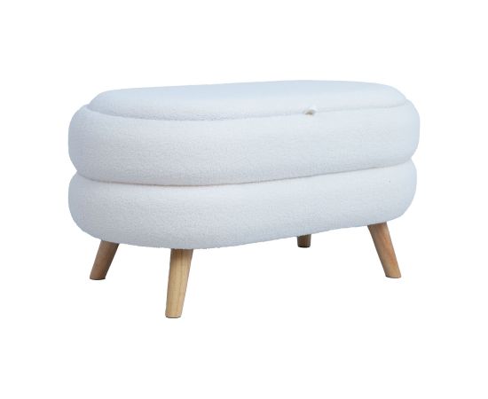 Ottoman/ table HANA 87x48,5xH46cm, white, with storage