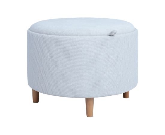 Tumba / galds HIRO D56xH42,5cm, balts, ar uzglabāšanas kasti un paplāti