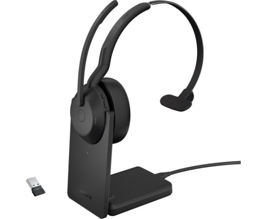 Jabra Evolve2 55, with charging station (black, mono, UC, USB-A, Link380a)