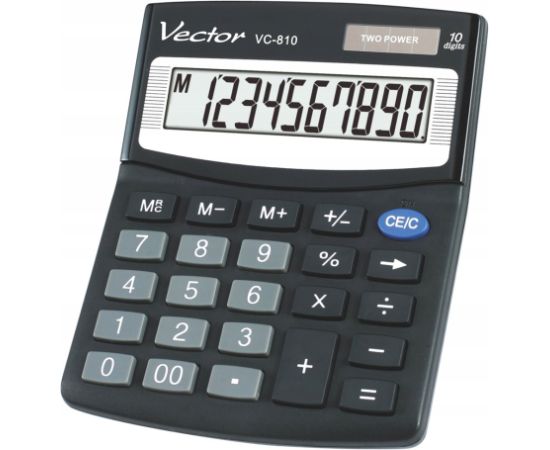 Vector VC-810 Office Calculator, black