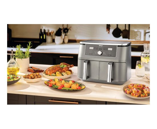 Ninja DZ400EU fryer Double 9.5 L Stand-alone 2470 W Hot air fryer Grey