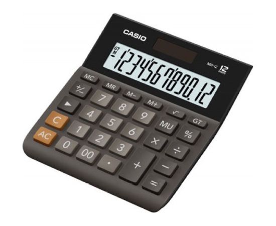 Casio MH-12BK-S 12-digit black office calculator