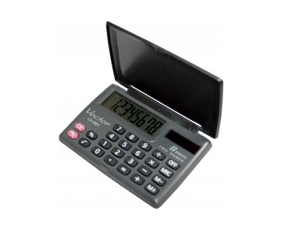 Vector KAV CH-861 pocket calculator, 8 digits, 87 x 58 mm, black