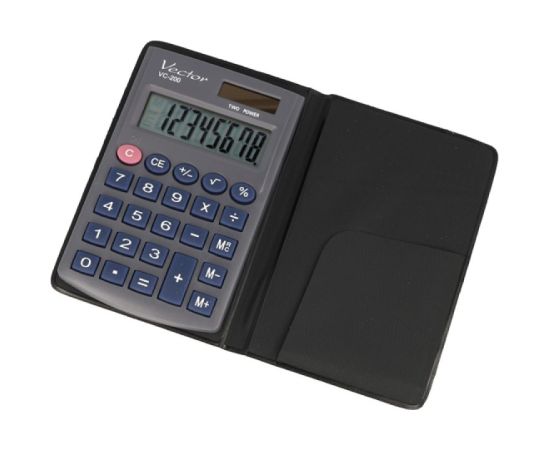 Vector KAV VC-200III pocket calculator, 8 digits, 62.5 x 98.5 mm, grey