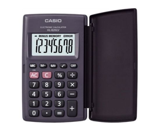 Casio HL-820LV-B BK 8-digit black pocket calculator