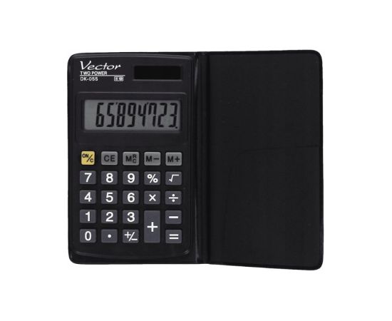 Vector DK-055 Pocket Calculator, Black