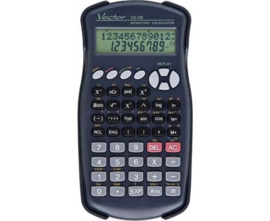 Vector KAV CS-105 scientific calculator, 240 functions, 80 x 170 mm, black