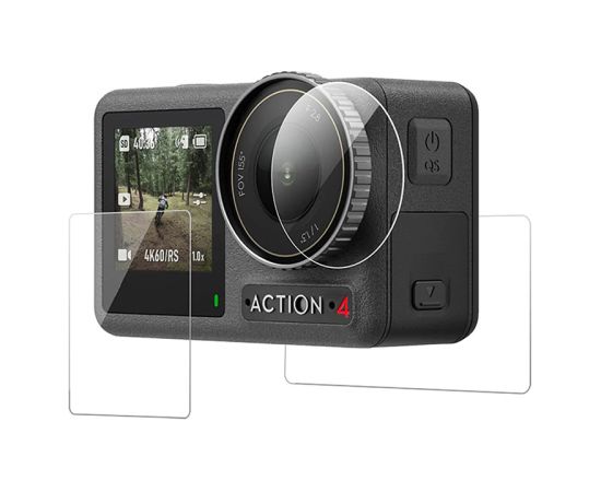 TELESIN tempered glass for DJI Osmo Action 5/4/3 Aksesuāri sporta kamerām