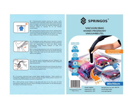 Vakuumsoma Springos VB0015 80x110cm