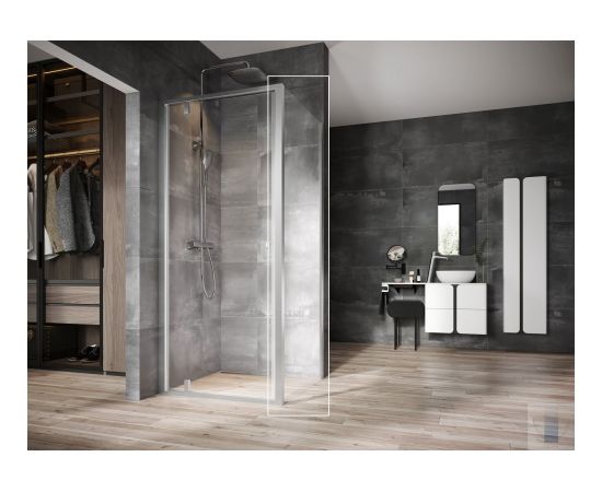 Ravak Nexty NPSS 90 195 satīns + stikls Caurspīdīgs Fiksētā siena