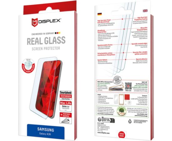 Samsung Galaxy A36 Real Screen Glass By Displex Transparent
