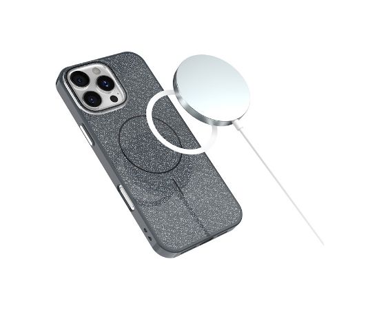 Mocco Glitter Thin Mag Back Case Aizmugurējais Apvalks priekš Apple iPhone 17 Pro