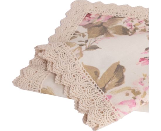 Table mat HOLLY 75x75cm, painted roses