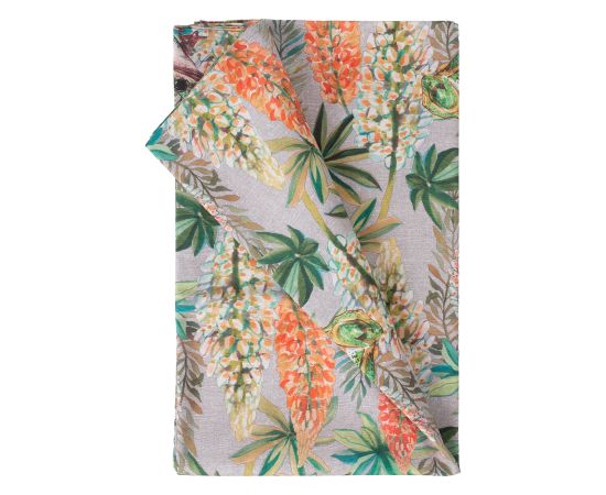 Table mat LONETA NEW 136x220cm, flowers and frogs