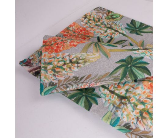 Table mat LONETA NEW 136x220cm, flowers and frogs