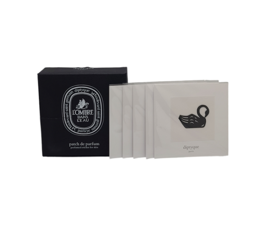 Diptyque, L'Ombre Dans L'Eau - Patch De Parfum, Body Stickers, Perfumed, Floral, For Skin, Black, 5 pcs