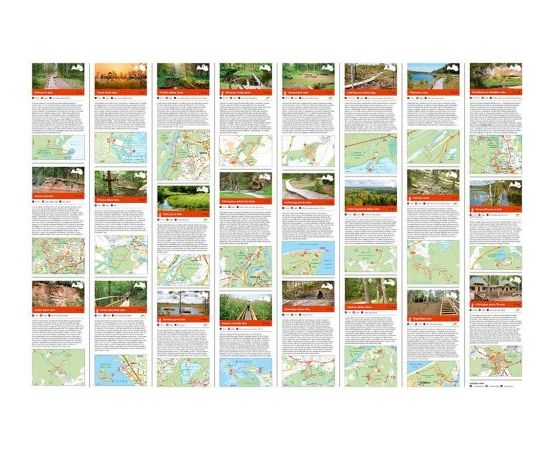 JĀŅa SĒta Dabas takas Latvija 1:500 000 Aktīvā tūrisma karte