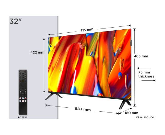 TCL 32V5C TV 81.3 cm (32") Full HD Smart TV Wi-Fi Black