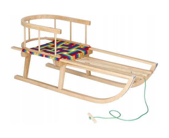 Ragavas ar muguras balstu un ar ērtu sēdekli Springos SAN004 90x32cm koka