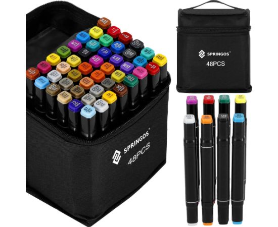 Springos SA1014 АЛКОГОЛЬНЫЕ МАРКЕРЫ 48 ШТ.