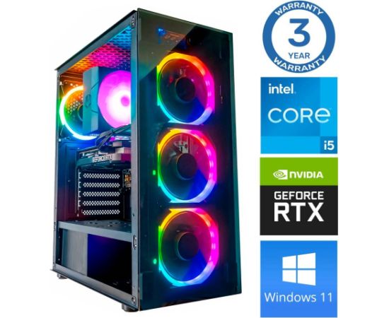 INTOP i5-14400F 32GB DDR5 1TB SSD M.2 NVME+2TB RTX5060 8GB WIN11 Персональные компьютеры