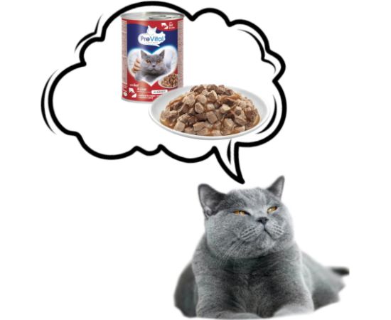 PREVITAL Cat Food with beef and liver in sauce - wet cat food - 415 g