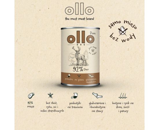 OLLO Pure Deer – wet dog food – 850 g