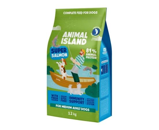 ANIMAL ISLAND Adult Medium Salmon - dry dog food - 12kg