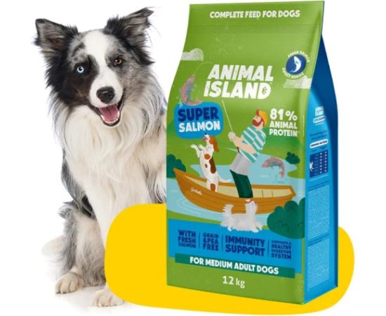 ANIMAL ISLAND Adult Medium Salmon - dry dog food - 12kg
