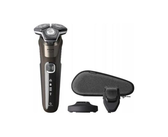 Men's electric shaver, brown + case, Philips 5000 series S5886/38