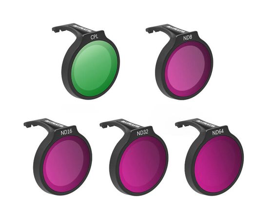 SUNNYLIFE set of five filters for DJI Neo CPL+ND8+ND16+ND32+ND64