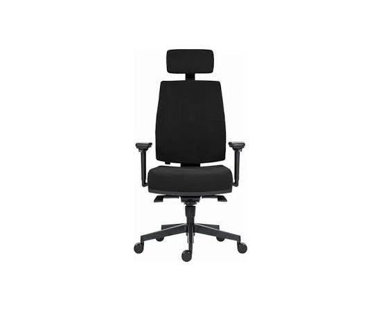 Powerton Ergonomiczny fotel biurowy Jana – melns biroja krēsls
