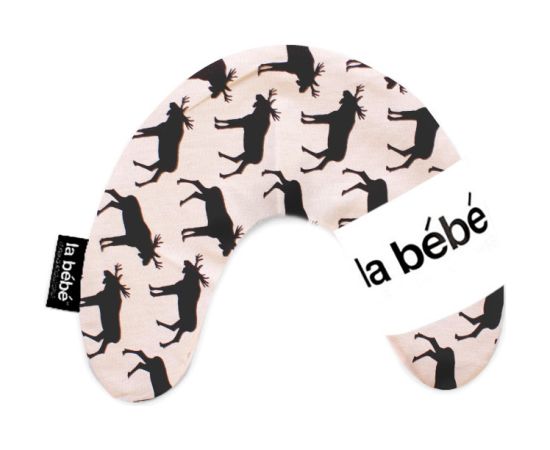 La Bebe™ Nursing La Bebe™ Mimi Nursing Cotton Pillow Art.3323 Elk Black/Gray Подкова для сна, кормления малыша 19x46 cm