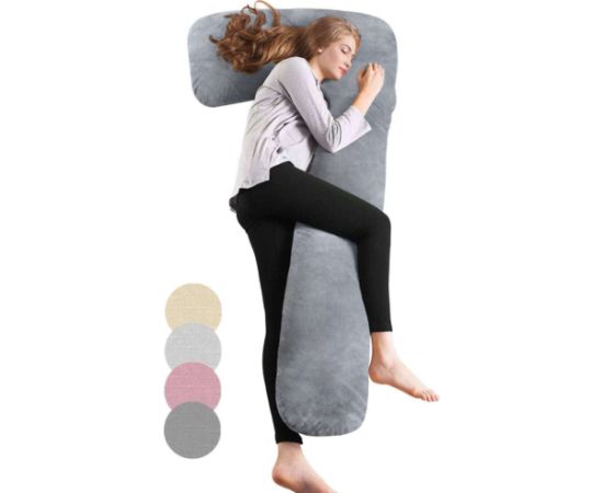 La Bebe™ Nursing La Bebe™ Flopsy Pillow Art.91915 Cotton Nursing Maternity grūtnieču pakaviņš spilvens ar pārvalku [2 pārvalki], sintepona pildīšana,180 см