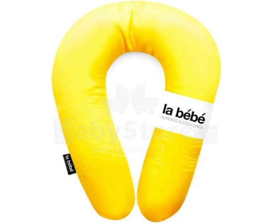 La Bebe™ Nursing La Bebe™ Snug Linen Nursing Maternity Pillow Art.78935 yellow Подкова для сна, кормления малыша 20x70cm из натурального 100% льна