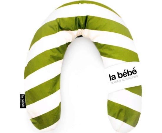 La Bebe™ Nursing La Bebe™ Rich Cotton Nursing Maternity Pillow Art.74271 White/Green Подкова для сна / кормления малыша 30x104 cm