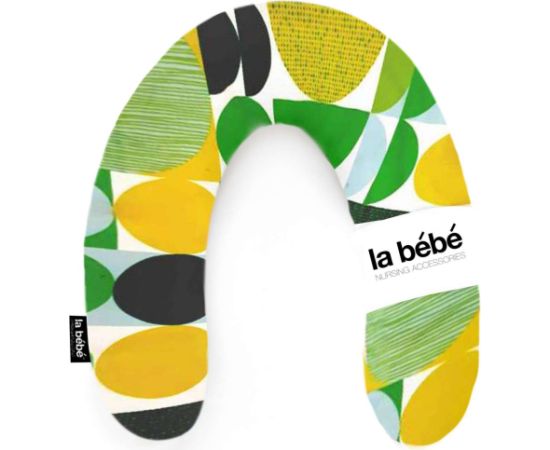 La Bebe™ Nursing La Bebe™ Rich Cotton Nursing Maternity Pillow Art.49550 Green&yellow circles Подковка для сна, кормления малыша, 34x104 cm