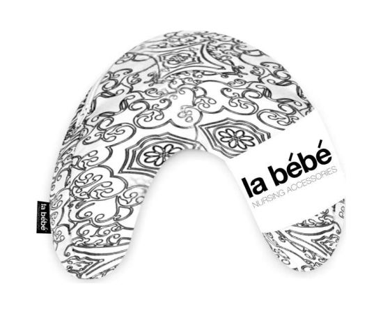 La Bebe™ Nursing La Bebe™ Mimi Nursing Cotton Pillow Art.49346 White&Black Подкова для сна, путешествий, кормления малыша 19x46 cm
