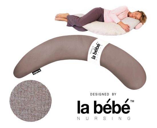 La Bebe™ Nursing La Bebe™ Moon Maternity Pillow Art.211911 Beige Liels spilvens grūtniecēm ar sintepona (bumbiņsintepons) pildījums (īpaši mīksts un kluss),195cm